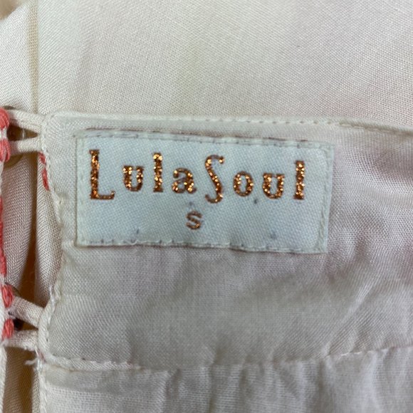 LulaSoul Boho Midi Dress Embroidered Beaded Resort Wear size Small - Picture 10 of 11